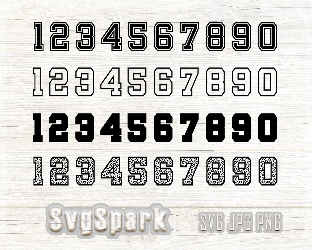 Jersey Numbers Svgsport Numbers Svgsport Jersey Svgsport Etsy