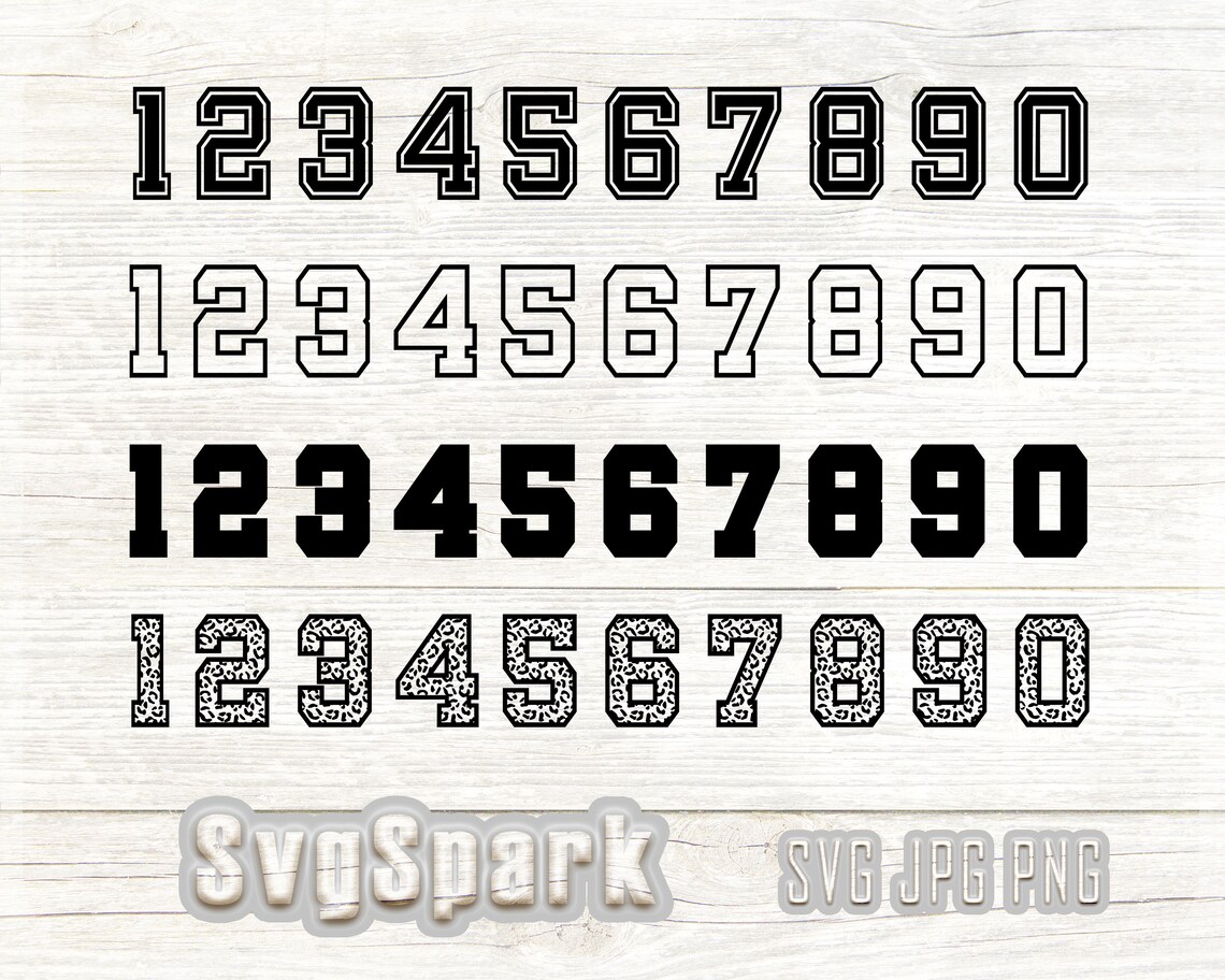 Jersey Numbers Svgsport Numbers Svgsport Jersey Svgsport Etsy