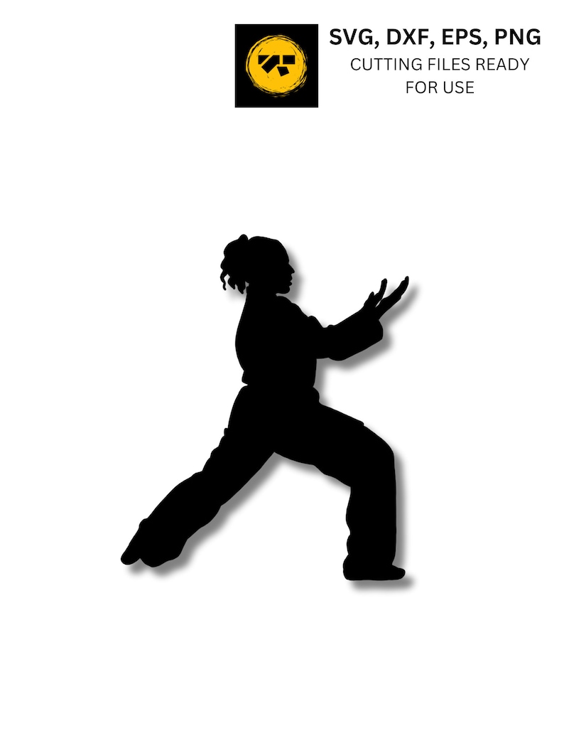 Female Traditional Karate Silhouette Vector Digital Files Instant ...