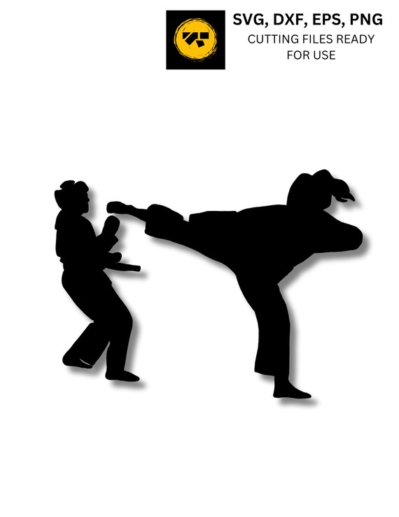 Sparring Vector Karate Sparring Clip Art