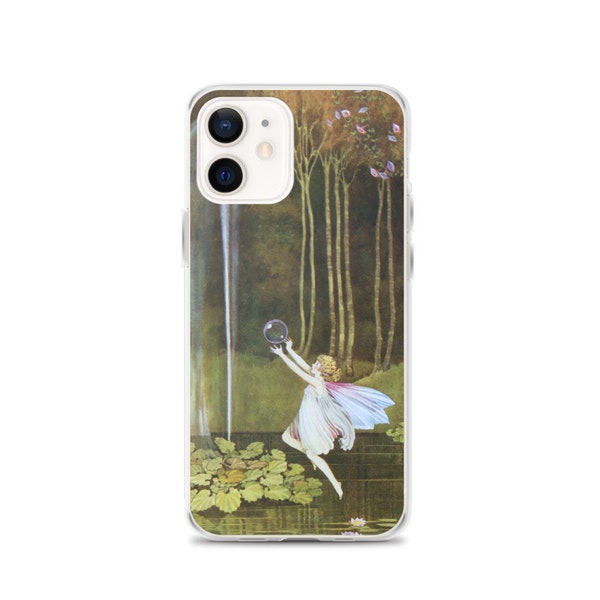Rainbow Fairy iPhone & Samsung Case by Ida Rentoul Outhwaite, Fairy holding a crystal orb Phone case, Fairyland, bubble,Fantasy Fairies Case