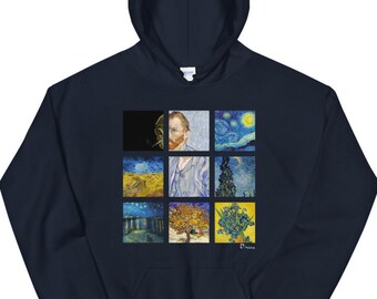 Vincent Van Gogh Hoodie Van Gogh Art Starry Night Hoodie - Etsy