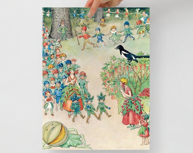 Elsa Beskow Set of 12 Month Postcards Swedish Artist Nature Table ...