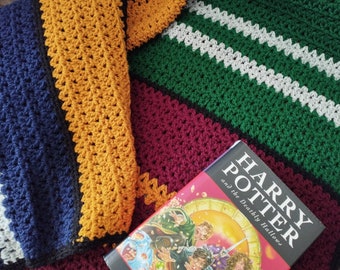 MADE TO ORDER Harry Potter Houses Crochet Blanket V2
