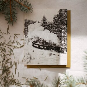 Carte Winterland Express - Carte de Noël pour hommes