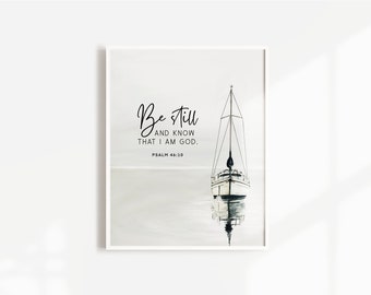 Be Still and Know That I Am God- Printable Watercolour Art- INSTANT DOWNLOAD