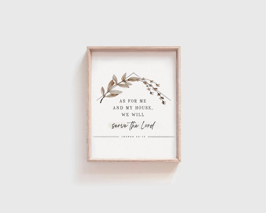 As for Me and My House, We Will Serve the Lord Printable Watercolour ...