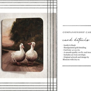 Companionship Card Two White Geese image 3