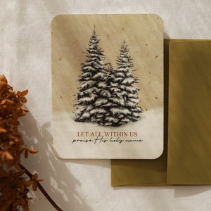 Que todos dentro de nosotros alaben Su santo nombre. - Tarjetas de Navidad cristianas