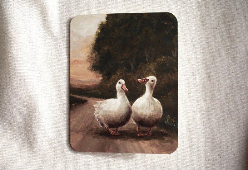 Companionship Card Two White Geese image 2