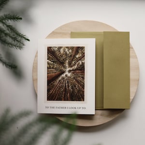Au père que j’admire - Carte de la fête des pères - Carte pour papa - avec carte verte olive