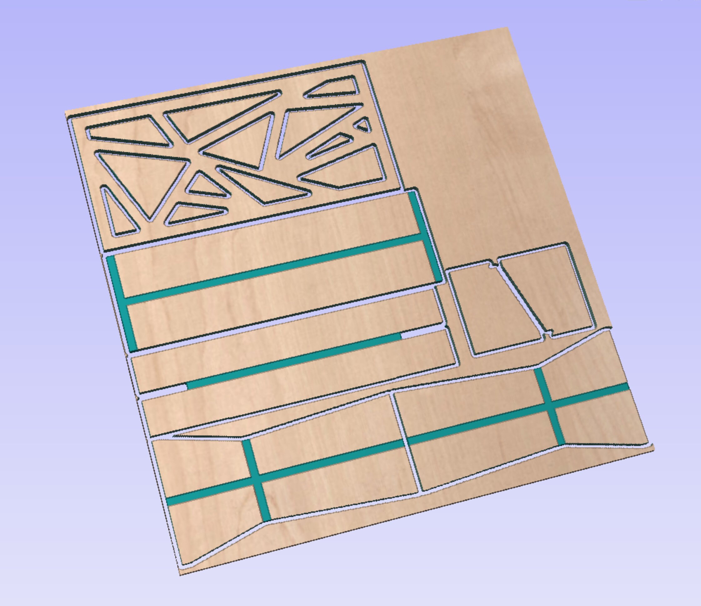 Geometric Pattern Side Table - Digital Files for CNC Router - Etsy