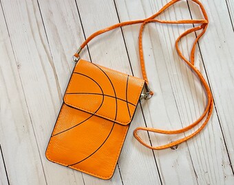 6 basketball crossbody bag, bundle of 6 cellphone crossbody bag, customizable gifts