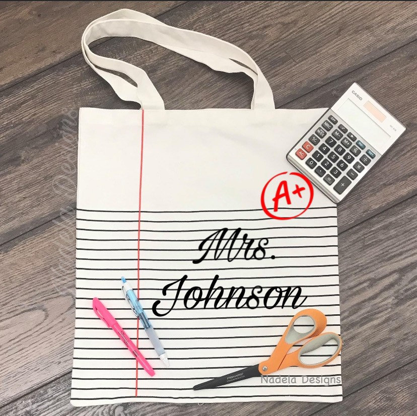 Notebook paper canvas bag deals