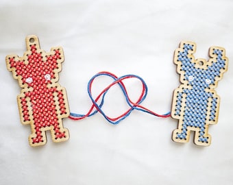 Unravel 2 Kreuzstich Lasercut SVG AI DMC, Yarny Pixel Art