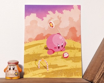 Croquet Kirby Postcard-sized Art Print