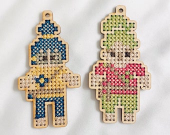 It Takes Two Cross Stitch Lasercut SVG AI DMC, May and Cody Pixel Art