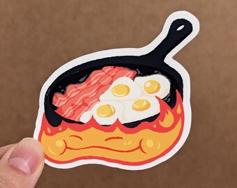 Calcifer's Breakfast Sticker {Howl's Moving Castle} BUY 3 GET 1 FREE