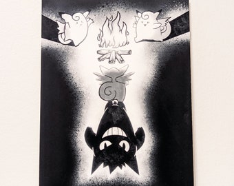 Gengar's Shadow Postcard-sized Art Print