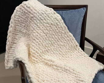 Chunky Knit Baby Blanket|Baby Shower Gift|New Mom Gift|Custom Handmade Baby Gift|Baby Photography|Soft and Comfy Throw|Baby Blanket