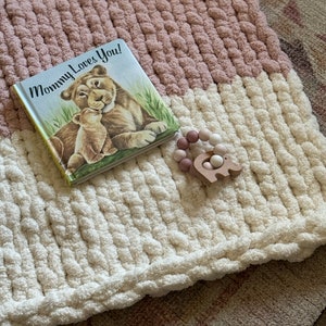 Chunky Knit Baby Blanket|Baby Shower Gift|New Mom Gift|Custom Handmade Baby Gift|Baby Photography|Soft and Comfy Throw|Baby Blanket