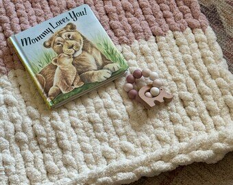 Chunky Knit Baby Blanket|Baby Shower Gift|New Mom Gift|Custom Handmade Baby Gift|Baby Photography|Soft and Comfy Throw|Baby Blanket
