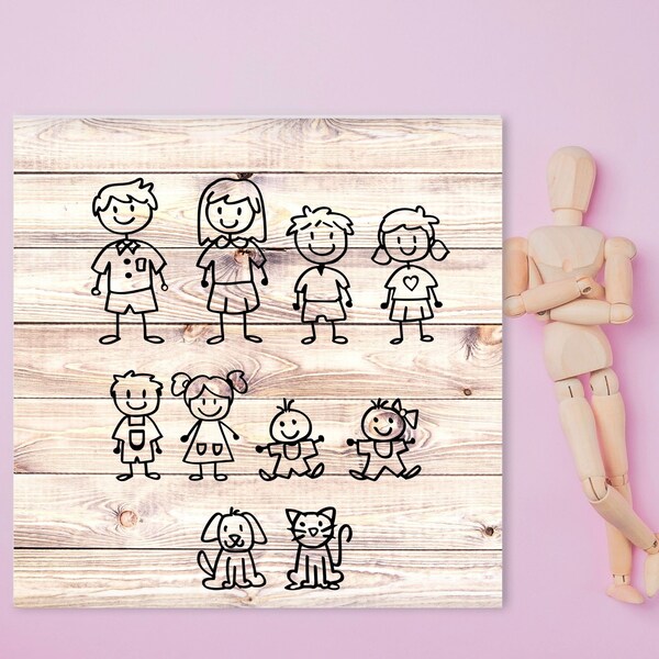 family tree stick drawing