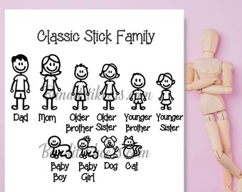 Download Stick Family Decal Etsy