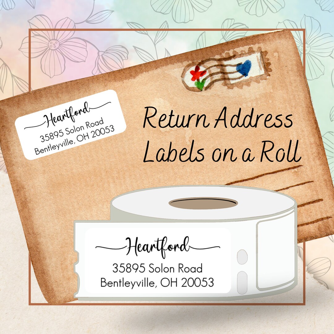 Script Return Address Labels Calligraphy Mailing Labels Return