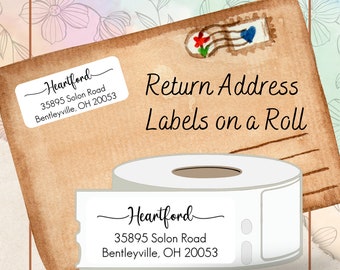 Return Address Labels, Script Calligraphy Mailing Labels, Return Address Stickers, Return Address Label, Customized Return Address Label