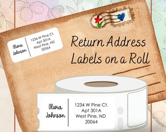 Modern Personal Return Address Labels, Business Return Stickers, Easy to read Block Font, Professional Mail, Custom Wedding Stationery