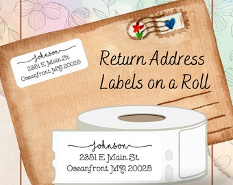 Return address labels, Calligraphy Script Font, Custom & Personalized Wedding Return Label, Housewarming Gift, Gift for Mothers Day Ephemera