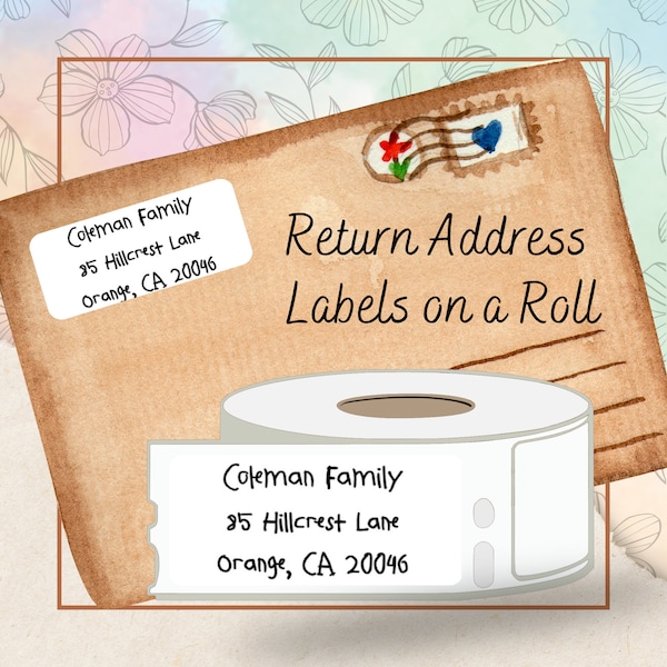 Return Address Label, Children's Writing Font, Custom Family, New House Address, Gift for Grandparent, Wedding Essentials, Fun Mailing Label