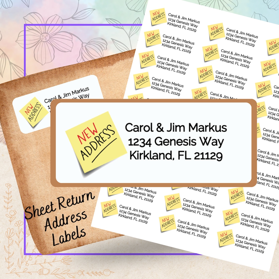 Sticker Email Addresses Personalized New Address Labels, Moving Stickers - Etsy
