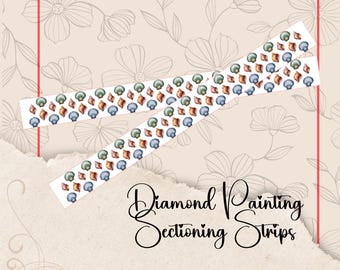 Watercolor Seashells, Sectioning Stickers, Diamond Painting Tools