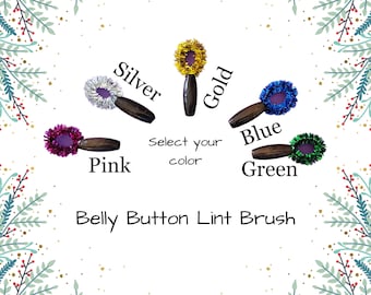 Belly Button Lint Brush, Christmas Gag Gift, Party Gift, Strange Gift for Men, Gift under 10 Dollars, Sparkle Chenille, Glitter Background