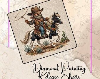 Gnome Cowboy, Year of the Horse, Diamond Painting Release Paper
