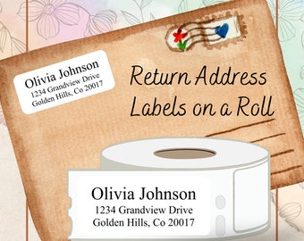 Return Address Labels, Easy Read Classic Font, Wedding Invitations, Business Address on a  Roll, New Home Owner, Personalize Gift