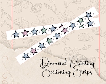 Watercolor Stars, Sectioning Stickers, Diamond Painting Tools