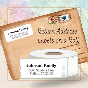 Elegant Block Font Return Address Label - Custom Stickers for Mailing - Easy to Read Personalized Mailing Label - Business Return Address