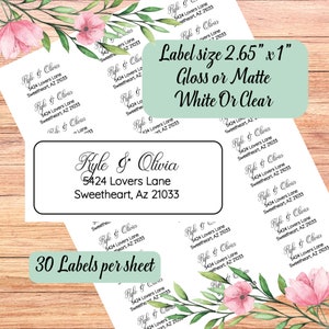 Wedding Return Address Labels, Moving Address Labels, Return Envelope Stickers, Custom Address Label, Personalized Bill Pay Labels