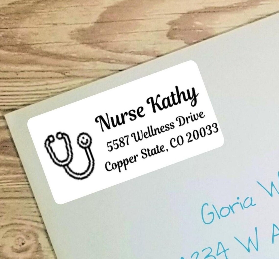 Nurse Return Address Labels Professional Labels Cute Return Etsy