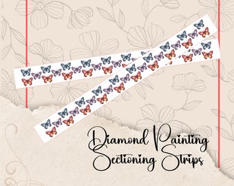 Butterfly Section Strip, Sectioning Stickers, Diamond Painting Tools