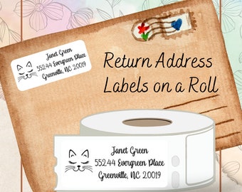 Cat Lover Return Address Label - Customizable Crazy Cat Lady Stickers for Doctors Office Vet Office and Mom - Cute and Unique Gift