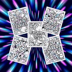 Swear Word Coloring Pages: Adult Stress Relief (PDF Printable) image 2