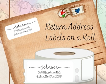 Return Address Labels, Custom Personalized Return Stickers, Wedding or Bridal Gift, Moving Address Label,  Birthday or Anniversary Gift