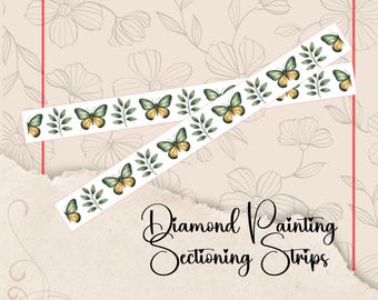 Furn and Butterflies, Sectioning Stickers, Diamond Painting Tools