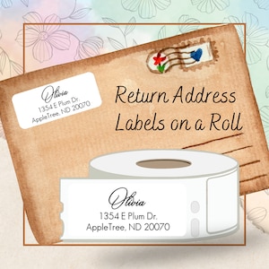 Return Address Labels, Personalized Calligraphy Return Sticker, Script font perfect for wedding invitations or personal address labels.
