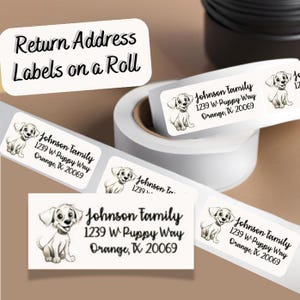 Personalized Return Address Label Sticker, Bridal Wedding Gift, Custom Pet Lover Housewarming Gift, Return Mailing Label, Bill Pay Stickers
