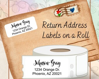 Calligraphy Return Address Labels: Personalized Stickers